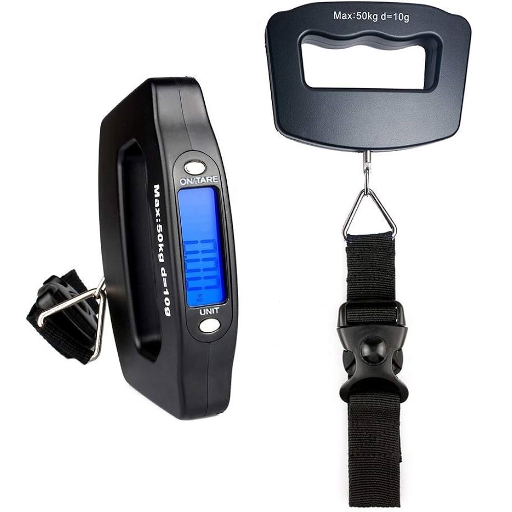 Scales Digital Electronic Luggage Weight Scale LCD 50 KG  - Black