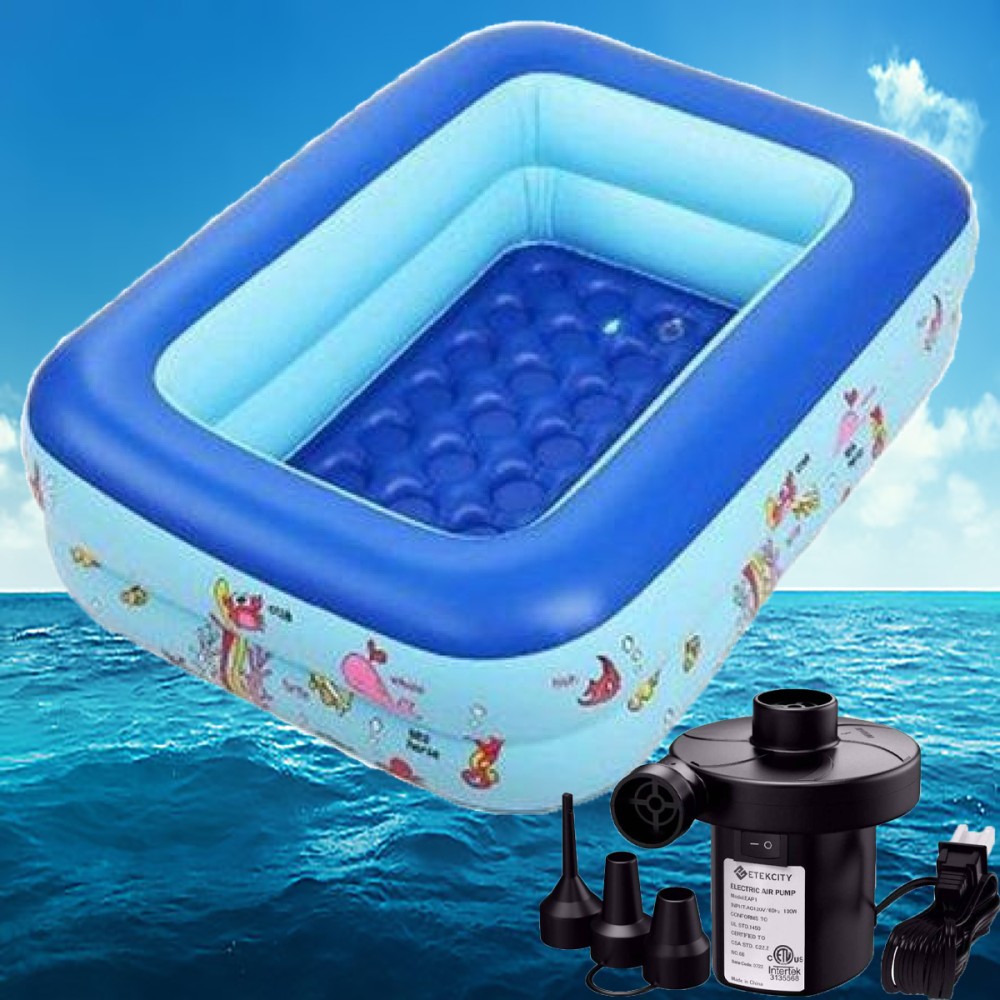 115 CM Swimming Pool Inflatable paddling pool with air pumper