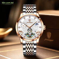 POEDAGAR Men Watch Fashion Luxury Stainless Stain Business Quartz Watches Waterproof Luminous Week Date Men‘s Wristwatch