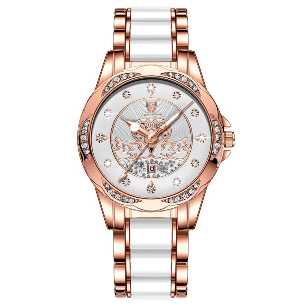 2022 POEDAGAR PG 361 Women's Watch Luxury Brand Waterproof Calendar Luminous Steel Band Watch Korean Fashion Ladies Watches