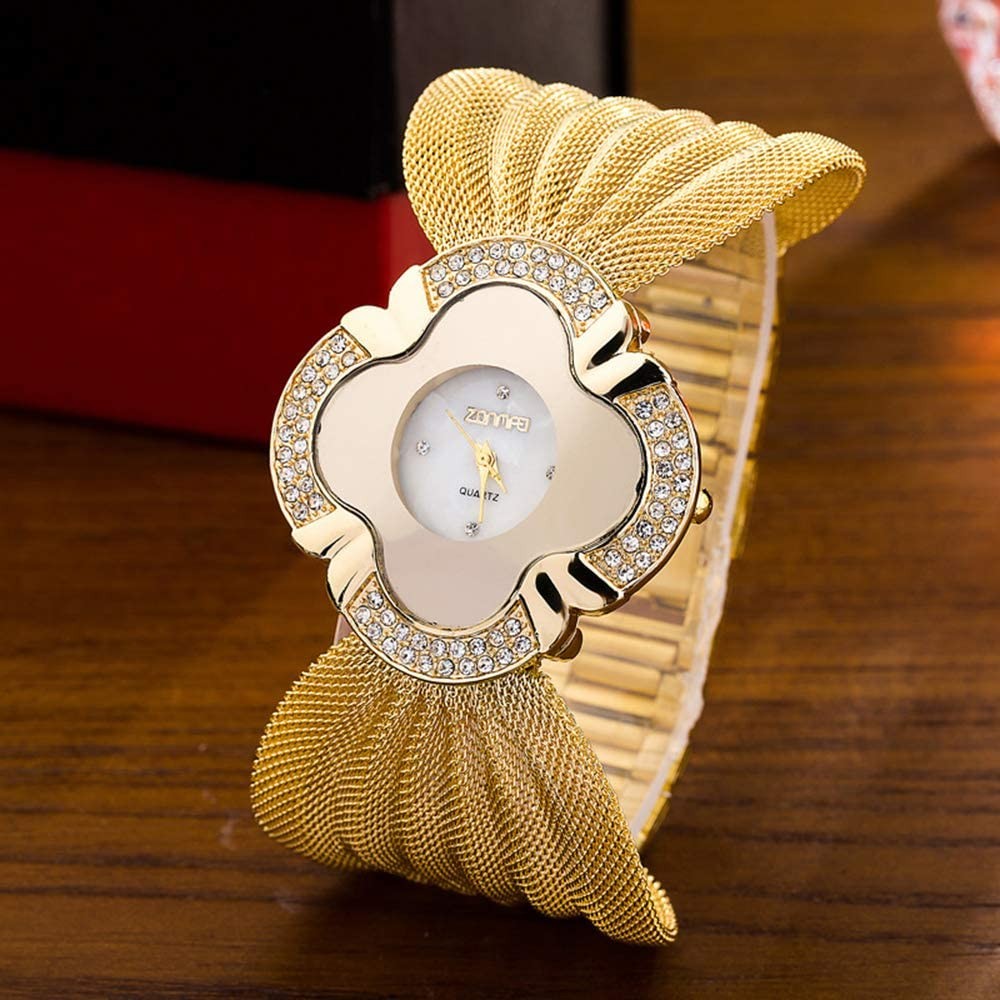 Butterfly  and American fashion luxury bracelet watch bright diamond butterfly mesh belt ladies quartz watch