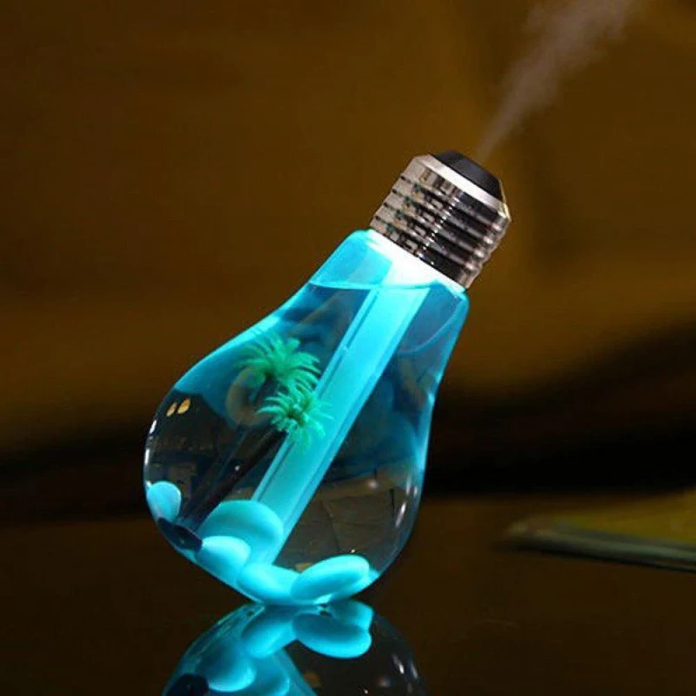 Air humidifier light bulb humidifier portable desktop LED 7 color night light humidifier (Multi Color)