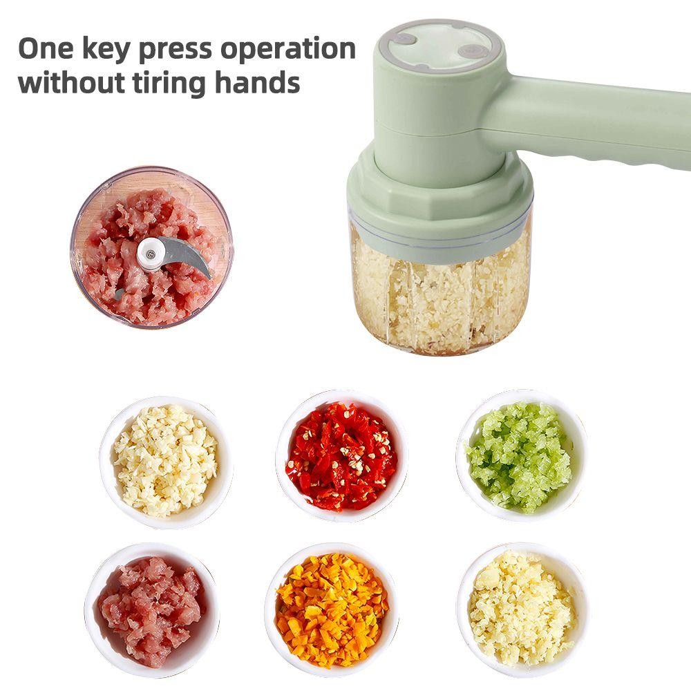 Household egg beater multi-function wireless 3 in 1 hand-held egg beater garlic machine integrated cream flusher blender