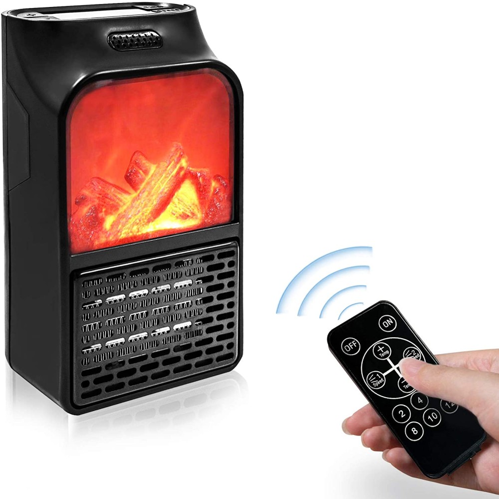 Flame Heater 900W Electric Wall-Outlet