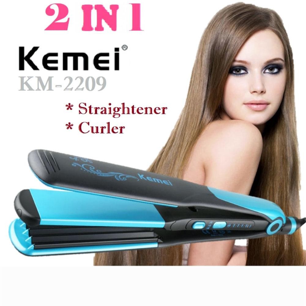 Hair Straightener  KM-2209 Iron & Curler