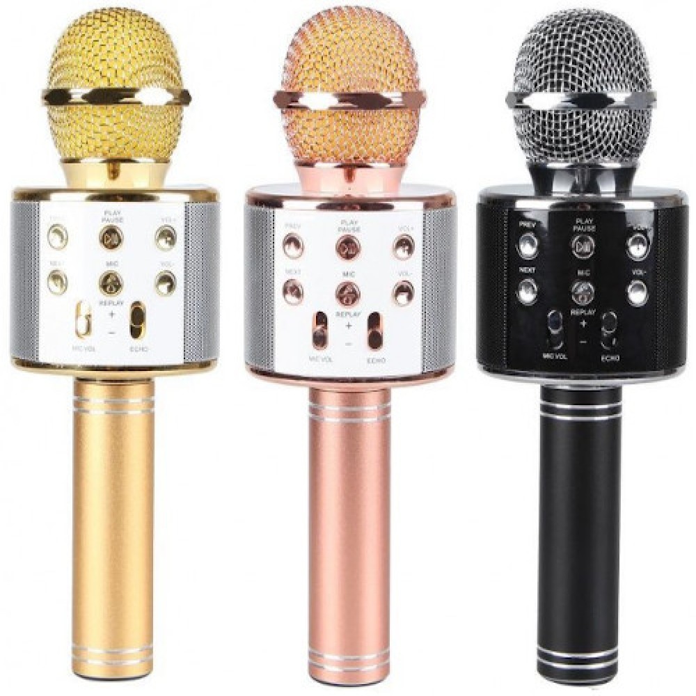 Wster WS-858 Portable Bluetooth Speaker Karaoke Microphone
