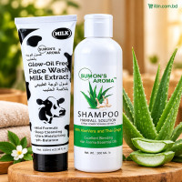 Shampoo Hairfall Solution with Aloe Vera and Ginger with milk Face Wash