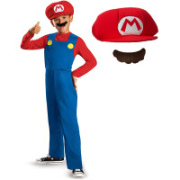 Disguise Boys Mario Elevated Costume, Official Super Mario Bros Costume With Hat and Mustache