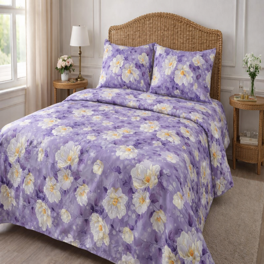 avender Bloom Floral Bedding Set