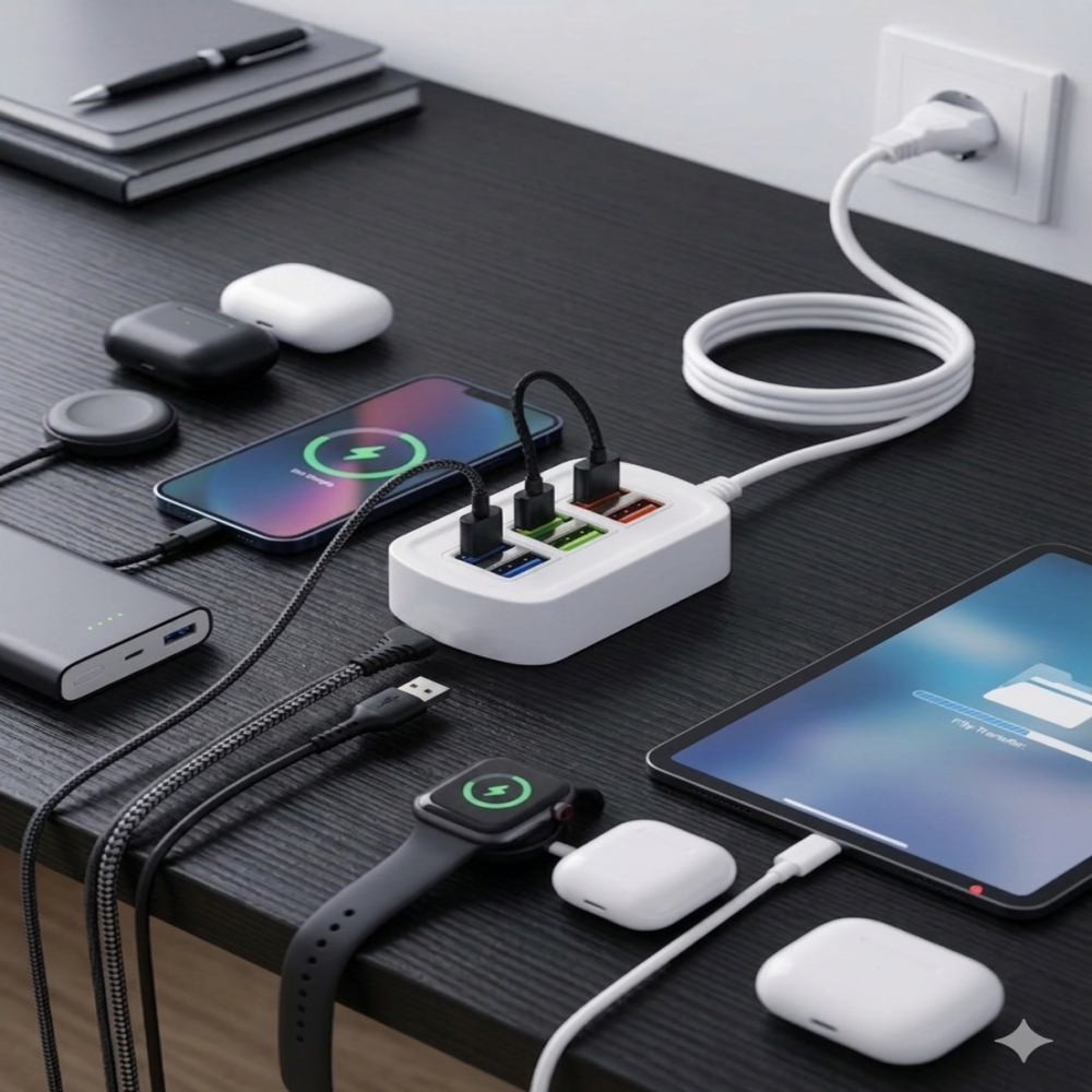 6-Port Power Hub Charger